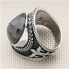 Gotik Tasarım Toptan Gümüş Erkek Yüzük