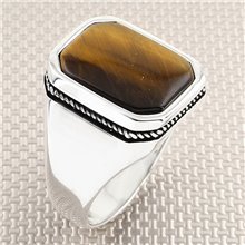 Düz Sade Tasarım Toptan Gümüş Erkek Yüzük