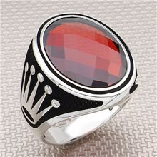 Rolex Tac Toptan Gümüş Erkek Yüzük