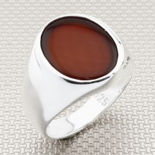 Sade Klasik Toptan Gümüş Erkek Yüzük