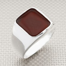 Sade Klasik Toptan Gümüş Erkek Yüzük