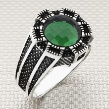 Oktagon Tasarım Toptan Gümüş Erkek Yüzük