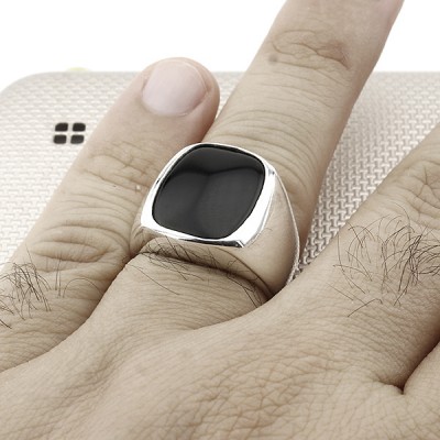 Sade Klasik Toptan Gümüş Erkek Yüzük