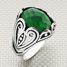 Otantik Desenli Toptan Gümüş Erkek Yüzük