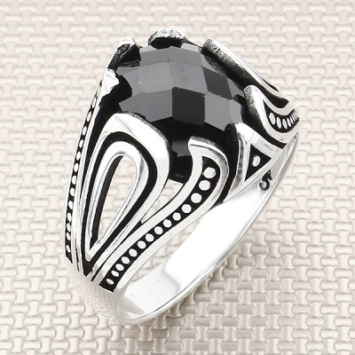 Damla Model Toptan Gümüş Erkek Yüzük