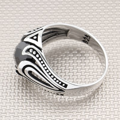 Damla Model Toptan Gümüş Erkek Yüzük