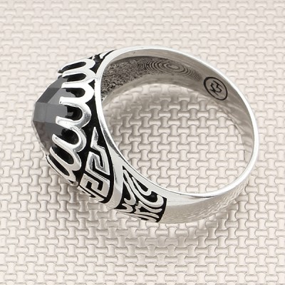 Grek Desenli Toptan Gümüş Erkek Yüzük