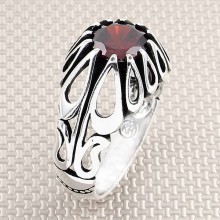 Damla Figürlü Toptan Gümüş Erkek Yüzük