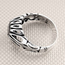 Damla Figürlü Toptan Gümüş Erkek Yüzük