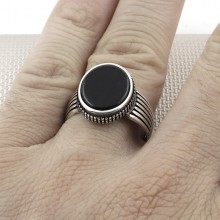 İnce Tasarım Toptan Gümüş Erkek Yüzük