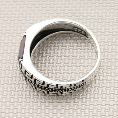 Markatiz Taşlı Toptan Gümüş Erkek Yüzük