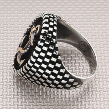 Denizci Çapa Toptan Gümüş Erkek Yüzük